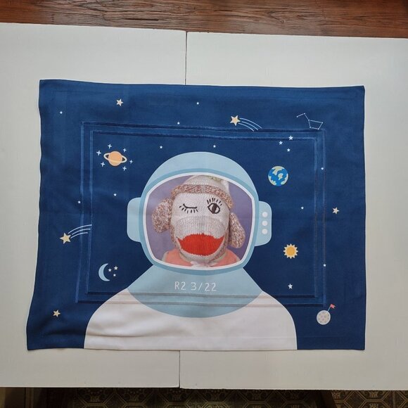 Shutterfly Other - Sock Monkey Astronaut Pillow Sham Space Planets Kid Decor Size 27in x 22in NWOT